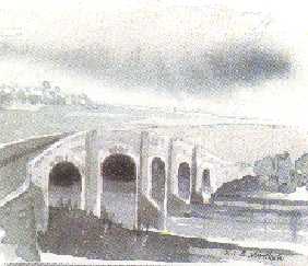 sketch of bridge